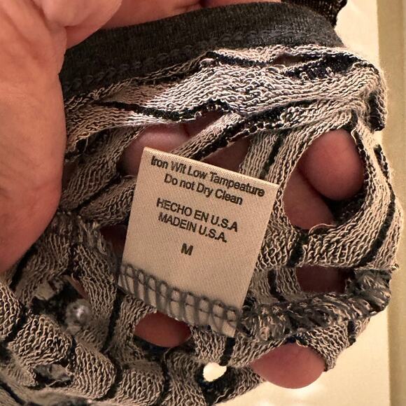 Yelete Fishnet Women's Cropped Top, NWOT, Black Gray, size M - Picture 7 of 8